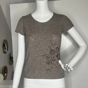 Loro Piana Sz 40 Short Sleeve Cashmere T Shirt Sweater